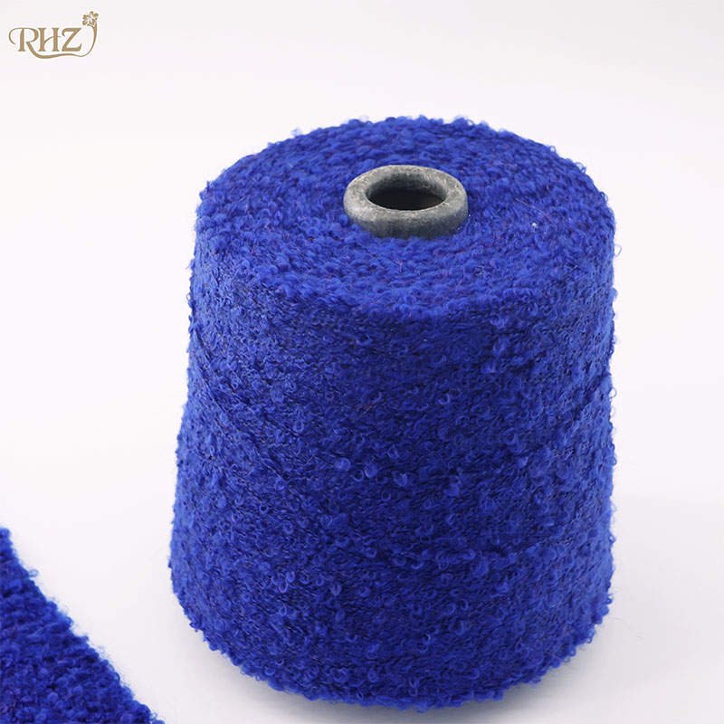 Hilo cepillado azul zafiro texturizado